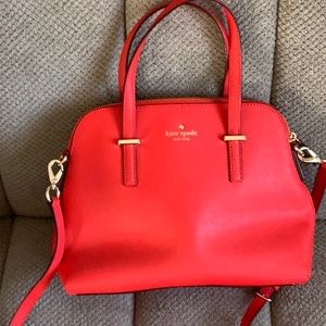 Bright Red Kate Spade Handle Top Satchel